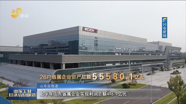 上半年山东省属企业实现利润总额496.9亿元